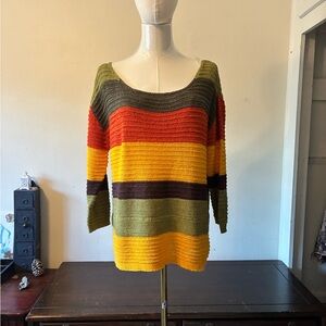 Passports Multicolor Striped Women's Sweater